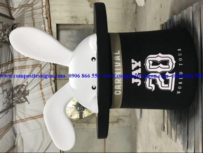 mo hinh bang nhua composite cao cap 1 6933 - Mô hình điêu khắc mũ ảo thuật bằng composite cao 1500mm